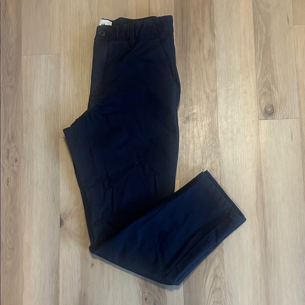 H&M Dark Blue Chinos Slim Fit